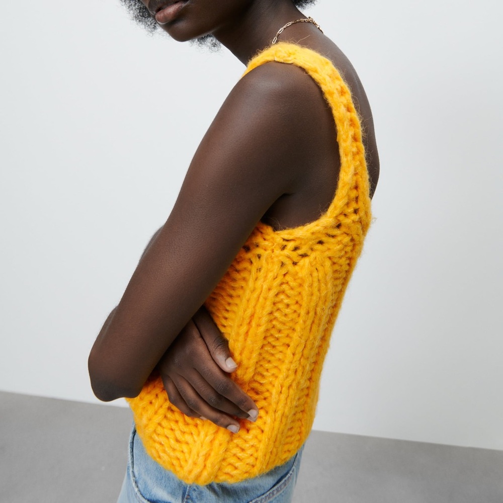 Zara STRAPPY KNIT TOP - Picture 6 of 8